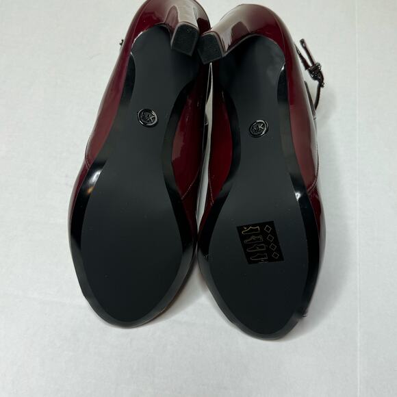Michael Kors Burgundy Lawson Open Toe Bootie NEW Size 10 - Picture 8 of 10